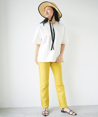 WHITE MAILS 【UNISEX】PAPER DOUBLE JERSEY OVERSIZED T-シャツ オフホワイト