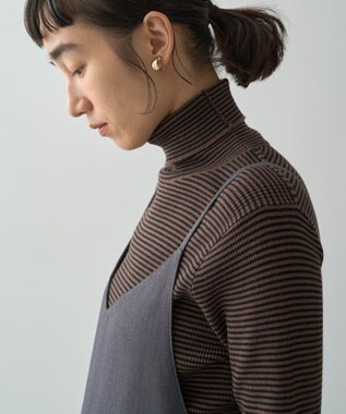 AMERICAN HOLIC バイパチリブタートルネックニットプルオーバー Red