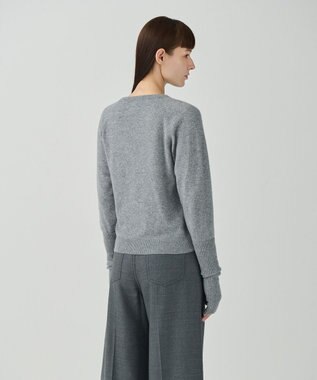 GRACE CONTINENTAL ボウタイカシミヤトップ グレー