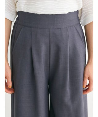 Green Parks ・ＥＬＥＮＣＡＲＥ　ＤＵＥ　リネンライクワイドパンツ Charcoal Gray