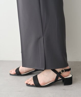 YECCA VECCA 【接触冷感】COOLスリットワイドパンツ Charcoal Gray