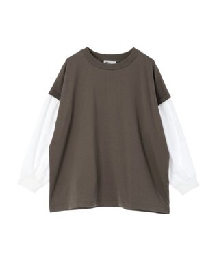 CRAFT STANDARD BOUTIQUE ９分袖ショルダータックプルオーバー Khaki
