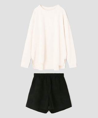 San-ai Resort（三愛水着楽園） WEB限定【紫外線カット(UPF50＋)】リブ素材ラッシュガード付 4点セット水着 オフホワイト