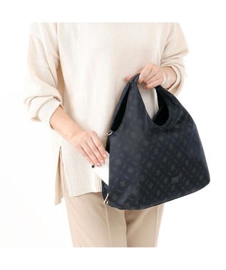 IBIZA ロゴナイロン　2WAYバッグ ピンクベージュ