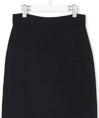 ICB L 【先行予約】コットンポリエステルスムース ニットスカート ブラック