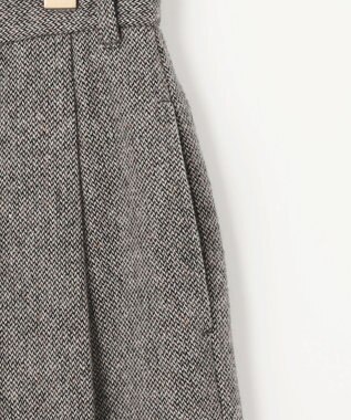 組曲 S ネコアシツィード ワイドパンツ グレー系