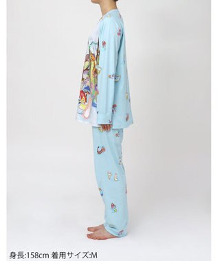 tsumori chisato SLEEP ツモリチサト パジャマ 綿100%(本体) スムース素材 長袖 長ズボン レディース UDX590 /ワコール サックス