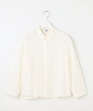 J.PRESS LADIES 【洗える・吸水速乾】トリオシアーチェック シャツ アイボリー系