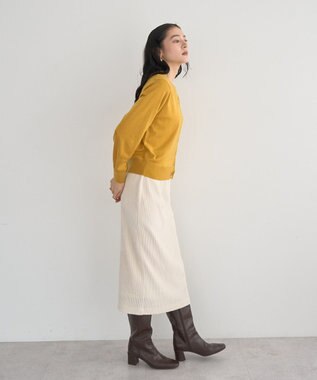 YECCA VECCA コーデュロイナロースカート Ivory