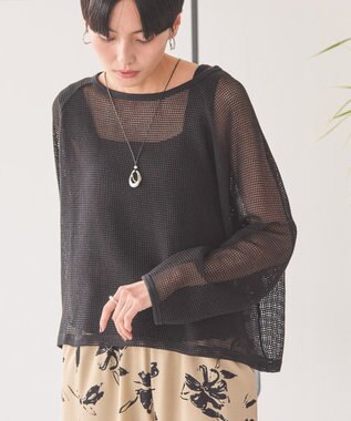 AMERICAN HOLIC メッシュ長袖Ｔシャツ Black