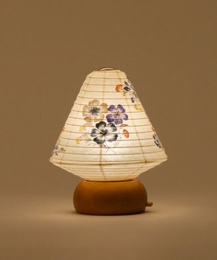 ちょうちん堂 【あかり道】〈手書絵付〉アリアケスミレ ちょうちん ライト ホワイト