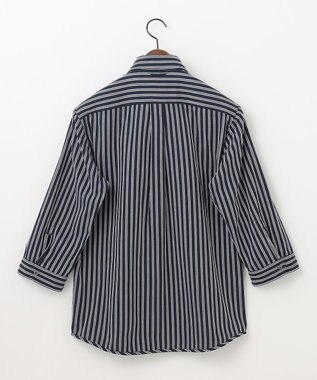 JOSEPH ABBOUD 【キングサイズ・オーガニックコットン/サスティナブル】JOE COTTON プリッセリバー リバーシブル シャツ ネイビー系1