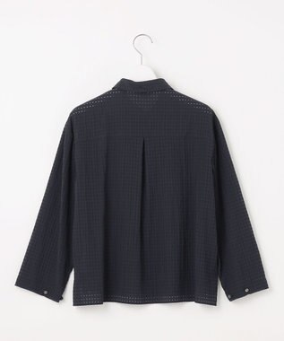 J.PRESS LADIES 【洗える・吸水速乾】トリオシアーチェック シャツ ネイビー系