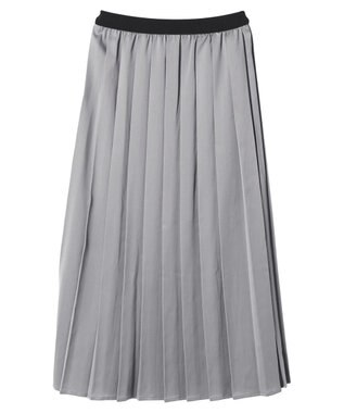 earth music&ecology サテンプリーツスカート Silver