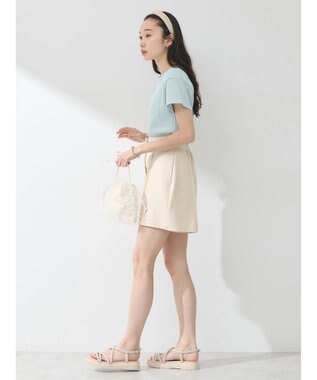 earth music&ecology カットツイルショートパンツ Light Beige