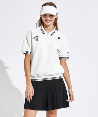 PW CIRCULUS 【WOMEN】ワッフルポロ ゴルフウェア レディース ホワイト系