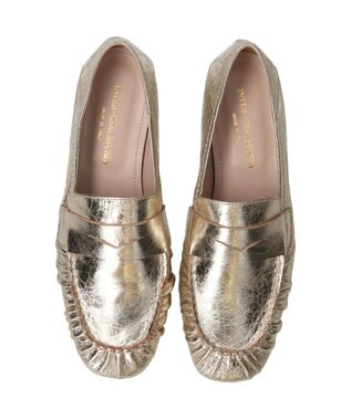 INTER-CHAUSSURES 【INTER-CHAUSSURES】ラウンドトウベーシックローファー ゴールド