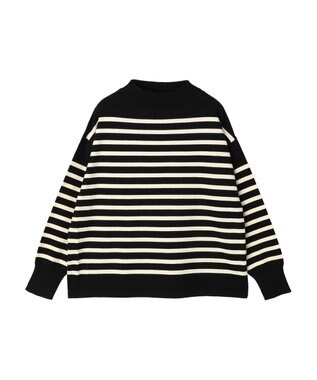 CRAFT STANDARD BOUTIQUE とてもちボーダーニットプルオーバー Black