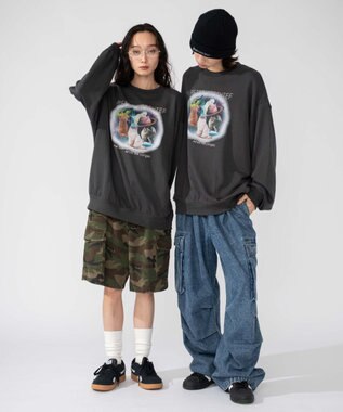 WEGO 【2025年秋冬新作/SMLXLサイズ展開/ユニセックス着用ITEM】アソートグラフィックプルオーバー 柄7