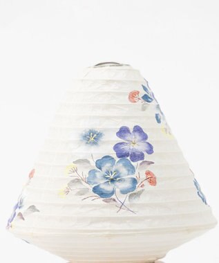 ちょうちん堂 【あかり道】〈手書絵付〉アリアケスミレ ちょうちん ライト ホワイト