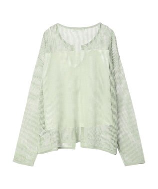 Green Parks ＳＥＴ２点　透かしカーデ＋キャミソール Green