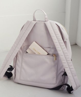 Maison de FLEUR 撥水加工レースアップリボンリュック Grayish Pink