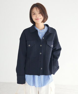 CRAFT STANDARD BOUTIQUE ライトニットジャケット Navy