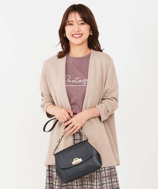 ANY SIS 【洗える】着流し カーディガン ライトモカ