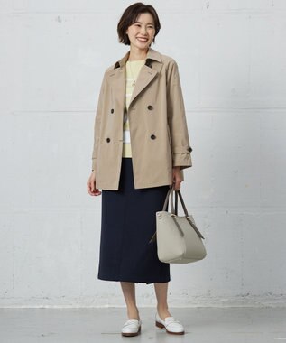 J.PRESS LADIES 【洗える】Rayon Stretch Border ニット イエロー×オフ系