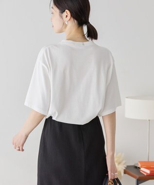 AMERICAN HOLIC ボックスロゴ箔プリントＴシャツ Off White