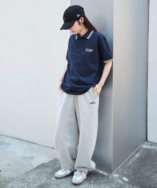 WEGO 【ユニセックス着用ITEM/MLサイズ展開】ワンポイント刺繍カノコポロ（SS） ネイビー