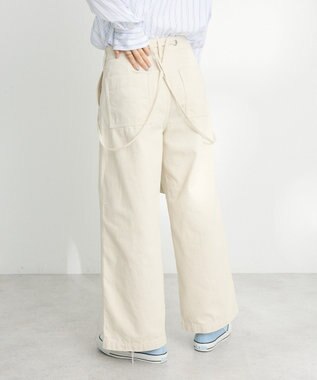 CRAFT STANDARD BOUTIQUE 2WAYサロペットデニムパンツ White