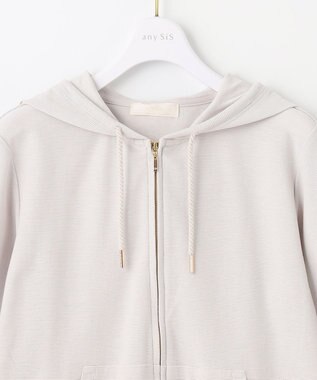 ANY SIS 【UVケア・接触冷感】リップル パーカー アイスグレー
