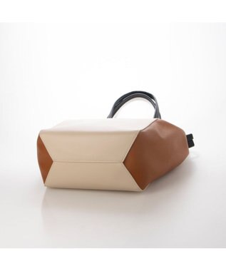 UNBILLION カシュカシュ cachecache / サイドドロストA4トートバッグ ベージュミックス