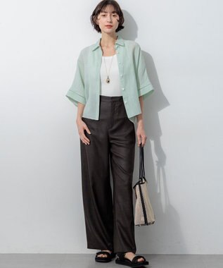 23区 メタルドロップ＆リング ネックレス ゴールド系