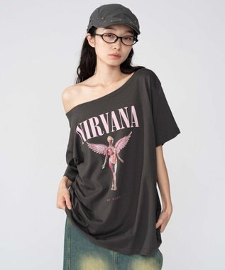 WEGO NIRVANA別注オフショルビッグT 柄2