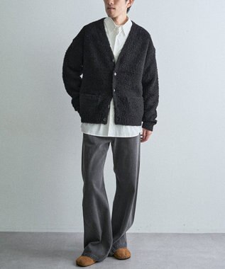 CRAFT STANDARD BOUTIQUE フェザーモールニットカーディガン Black