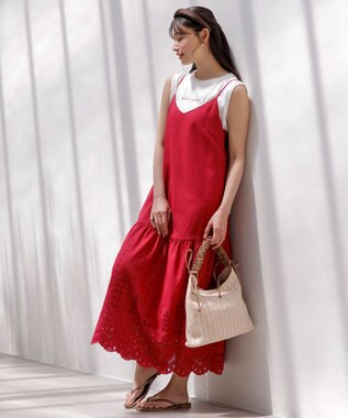 ANY SIS 【洗える】ノースリーブロゴ Tシャツ ホワイト系