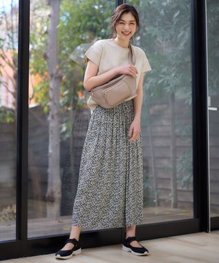 ANY エンブロイダリーロゴTシャツ ベージュ