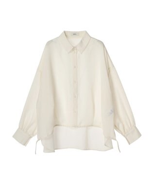 earth music&ecology シアードロストシャツ Off White