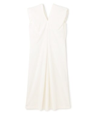 BEIGE， 【洗える】SCALA / コットンリネンボリュームスリーブワンピース White