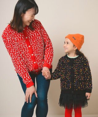 ami amie ポコポコカーディガン145cm レッド