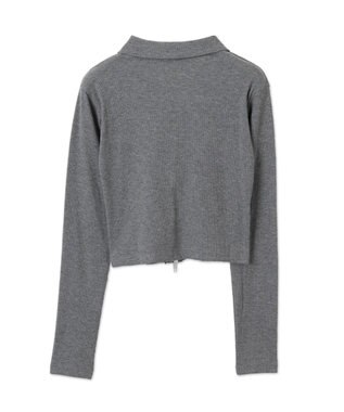 WEGO WジップナンバリングロゴロンT グレー