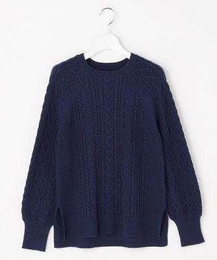 ANY SIS L ケーブル ニット プルオーバー