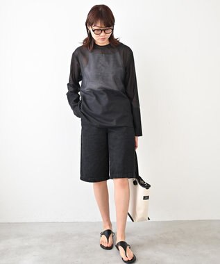 woadblue ＜坪田あさみさんコラボ＞ Marine Shorts マリンショーツ ハーフパンツ ブラック BLACK