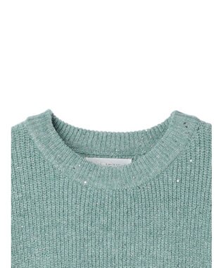 Green Parks ・Ｐｅｔｉｔ　Ｆｌｅｕｒ　ラメ＆スパンコールニット Green