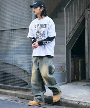 WEGO 【ユニセックス着用ITEM】グラフィックアンサンブルT（LS） ホワイト