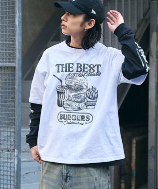 WEGO 【ユニセックス着用ITEM】グラフィックアンサンブルT（LS） ホワイト