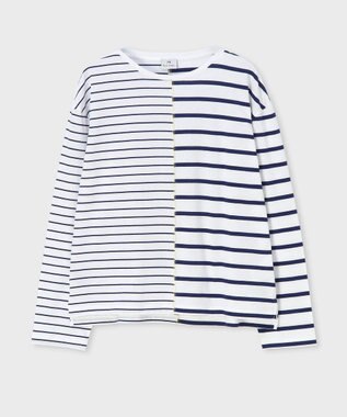 Paul Smith リラックス ボーダー 長袖Tシャツ ホワイト