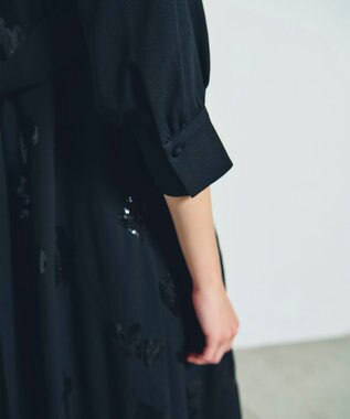 GRACE CONTINENTAL ハートスパンコールワンピース ブラック